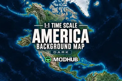 Карта 1-1 Time Scale America Background Map v1.0 для ATS