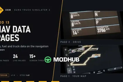 DBM Nav Data Pages v1.61 для ETS2