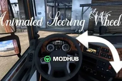 Анімоване кермо 1.61 для ETS2