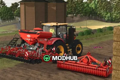 Культиватор Kuhn HR 4040 + сівалка VENTA 4030 Rust Edition v1.5 для FS25