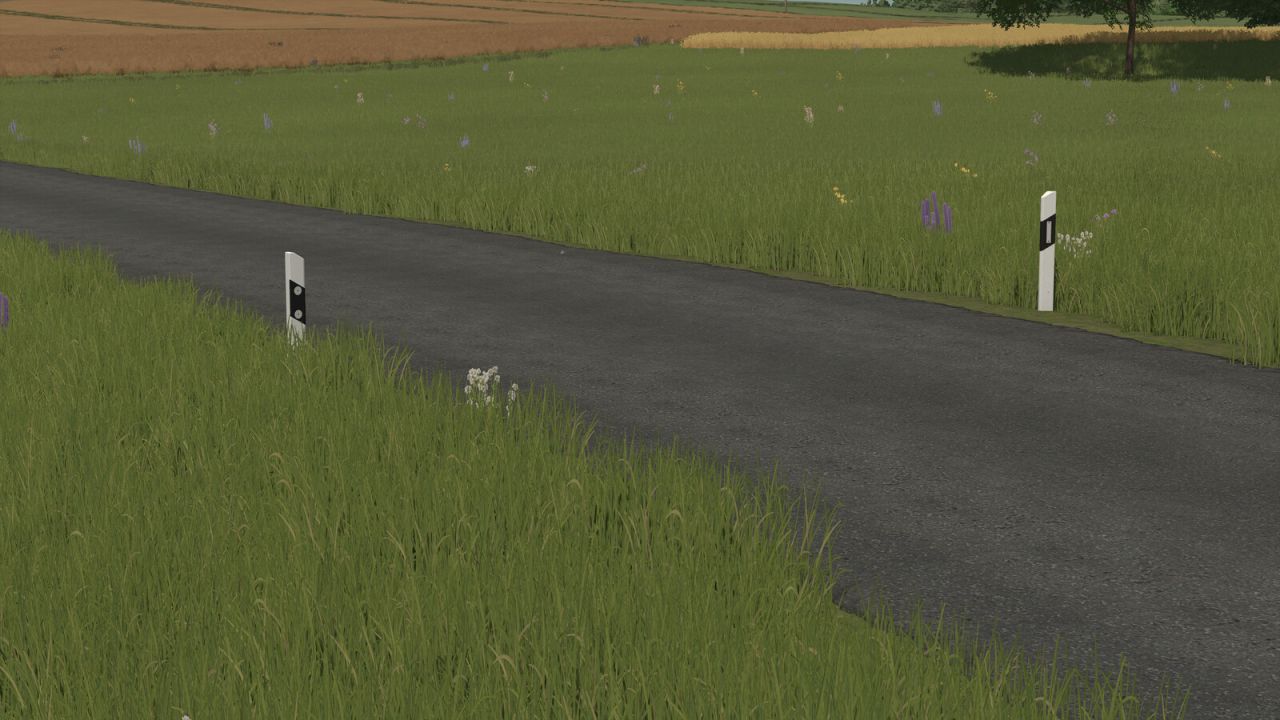 Realistic German Guide Posts (Prefab) — German Road Posts for FS25 Map