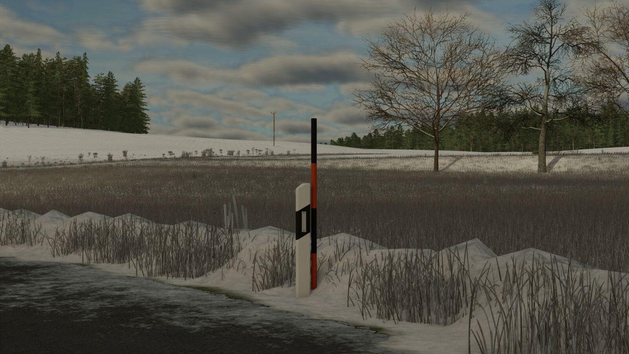 Realistic German Guide Posts (Prefab) — German Road Posts for FS25 Map