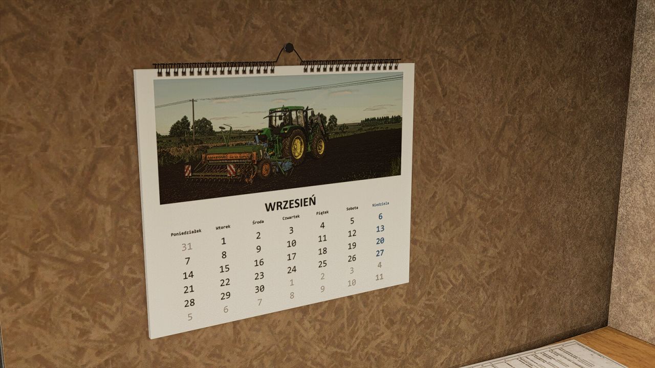 Decorative Polish Calendar (Prefab) — Atmospheric Detail for FS25 - Screenshots