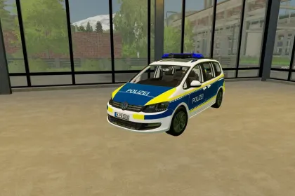 Автомобіль Volkswagen Sharan 2016 Lower Saxony Police для Farming Simulator 22