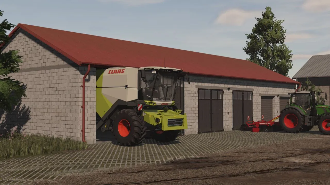 Efficient Machine Storage — Modern Shed for Equipment in FS25
