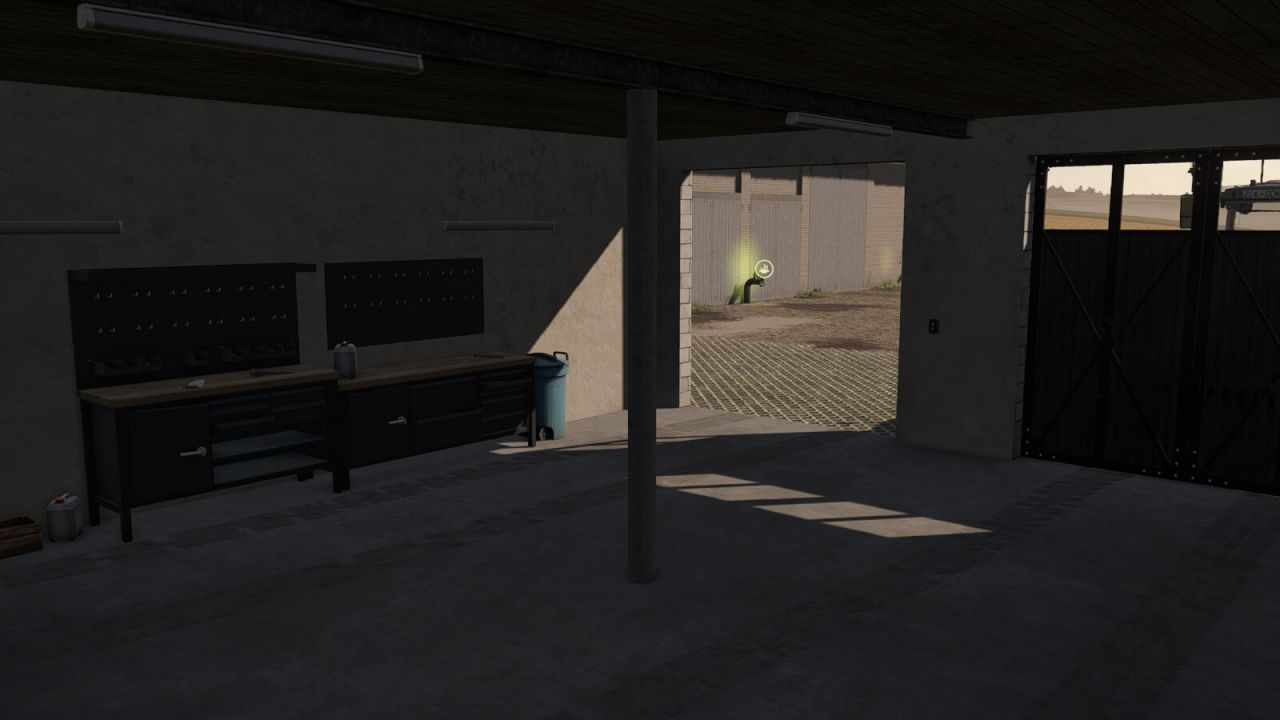 Ефективний Machine Storage — Сучасний Навіс для Зберігання Техніки у FS25 - Скріншоти