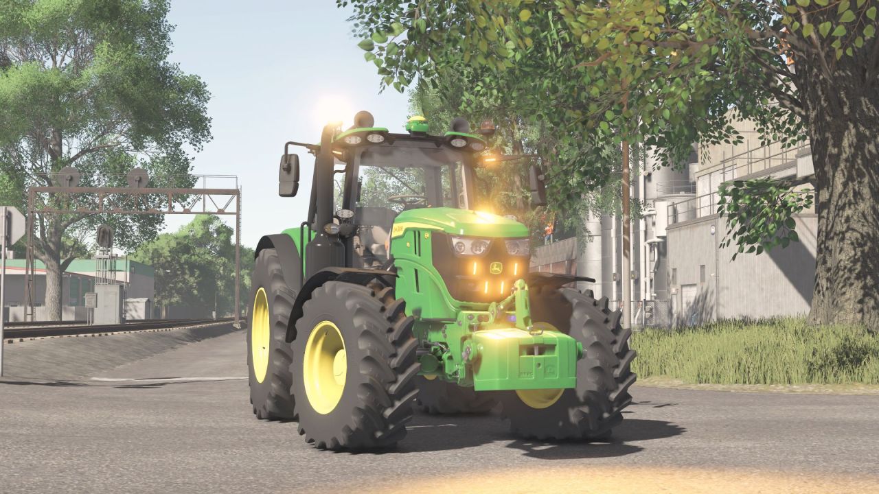 Mocny Traktor John Deere 6M Jockerfarm z Stroboskopami i Sygnalem do FS25