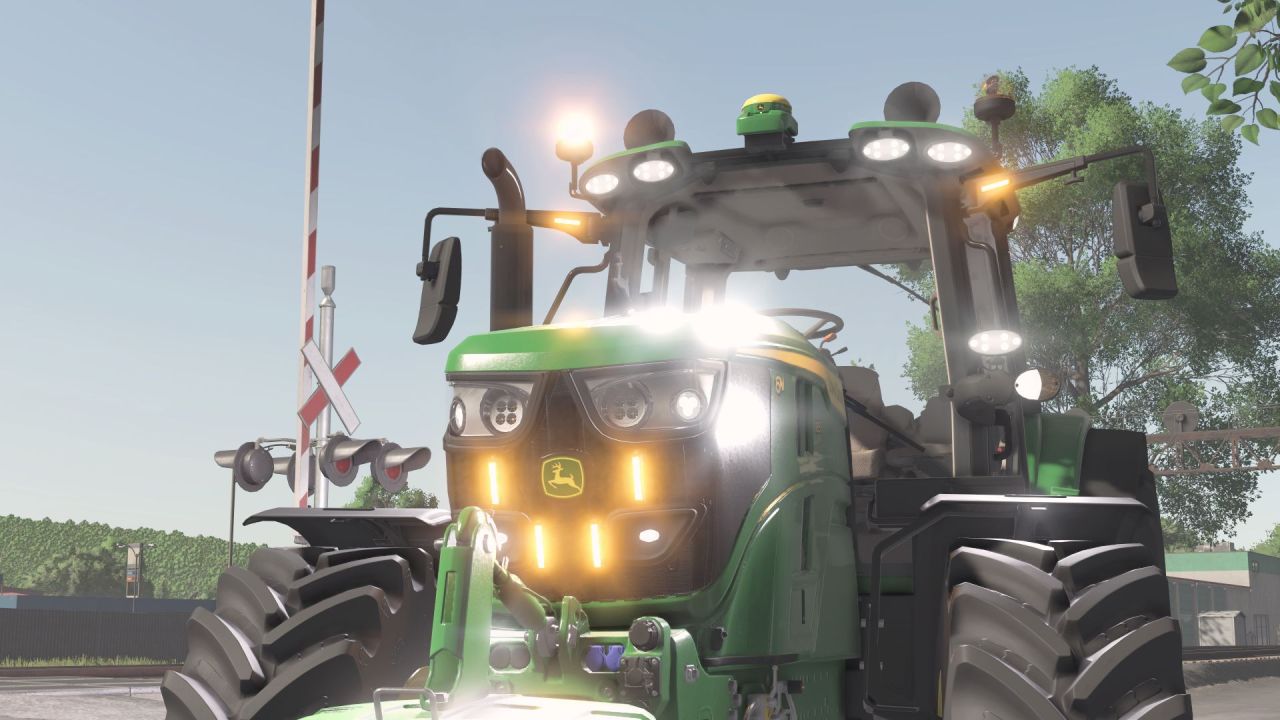 Потужний Трактор John Deere 6M Jockerfarm зі Стробоскопами та Сигналом для FS25 - Скріншоти