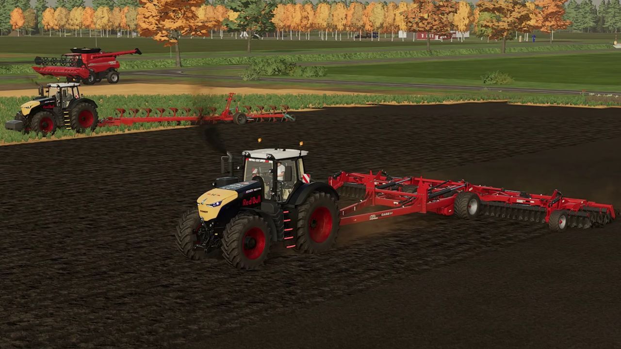 Трактор Fendt 1000 Vario Red Bull для Farming Simulator 22