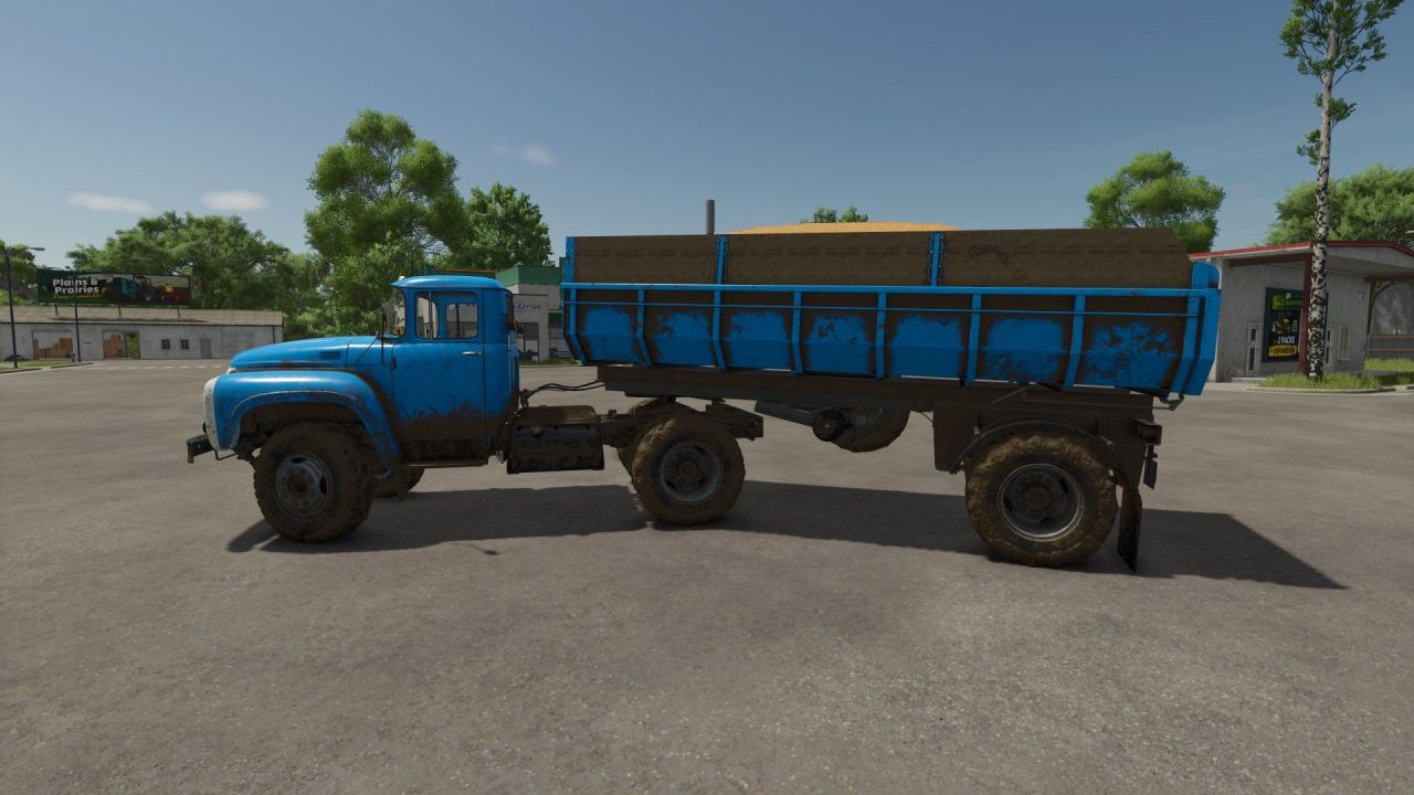 Legendärer Lkw ZIL-130 V1 + Anhänger PS-1305 für Farming Simulator 25
