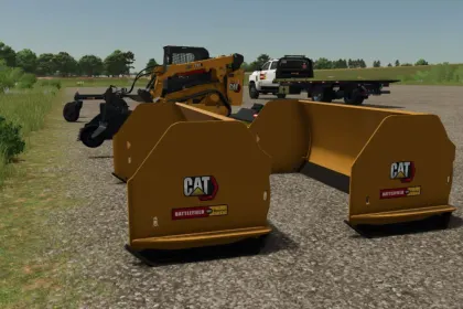 Ефективний Відвал CAT Snow Plow for Skid Steer для Швидкого Прибирання Снігу в FS25 — 2