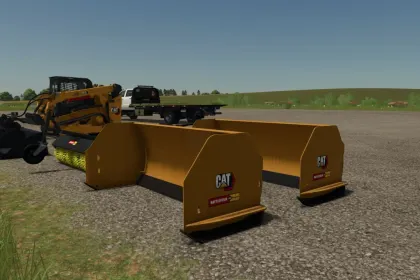 Ефективний Відвал CAT Snow Plow for Skid Steer для Швидкого Прибирання Снігу в FS25 — 3