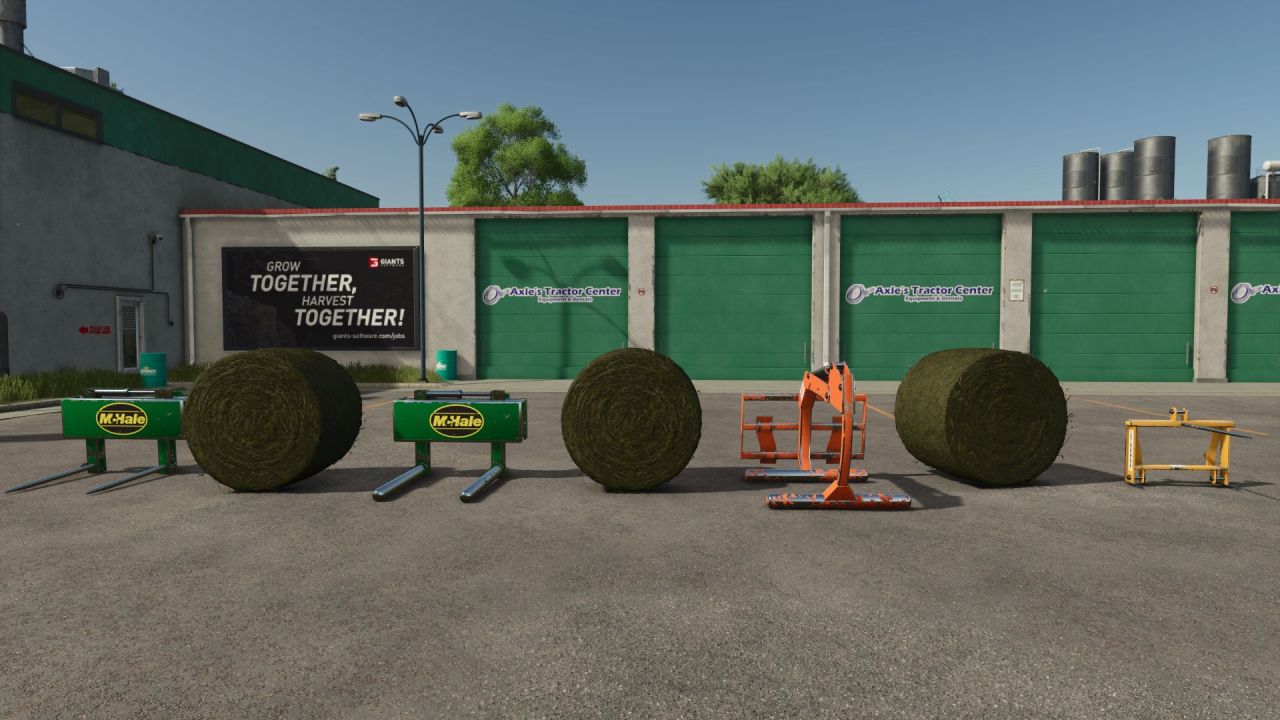 Efficient Round Bale Handlers (McHale 691, Ritchie, Stronga SBS100) — New Bale Grabs in FS25
