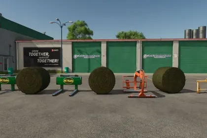 Efficient Round Bale Handlers (McHale 691, Ritchie, Stronga SBS100) — New Bale Grabs in FS25 — 3