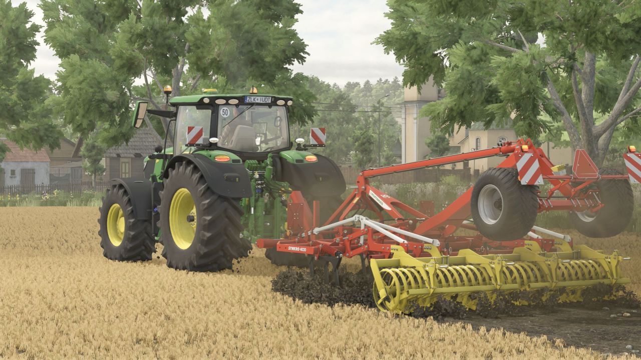 Ефективний Культиватор Pöttinger Synkro 4030 для Швидкої Обробки Ґрунту в FS25