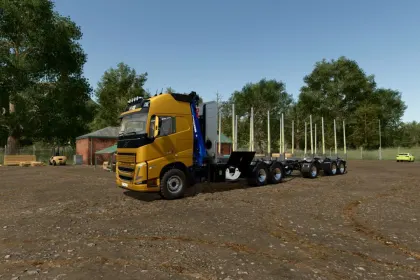 Leistungsstarker Lkw VOLVO FH16 Multicustom Truck mit Kran für Holz und Paletten in FS25 — 2