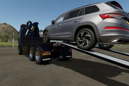 Leistungsstarker Lkw VOLVO FH16 Multicustom Truck mit Kran für Holz und Paletten in FS25 — 4