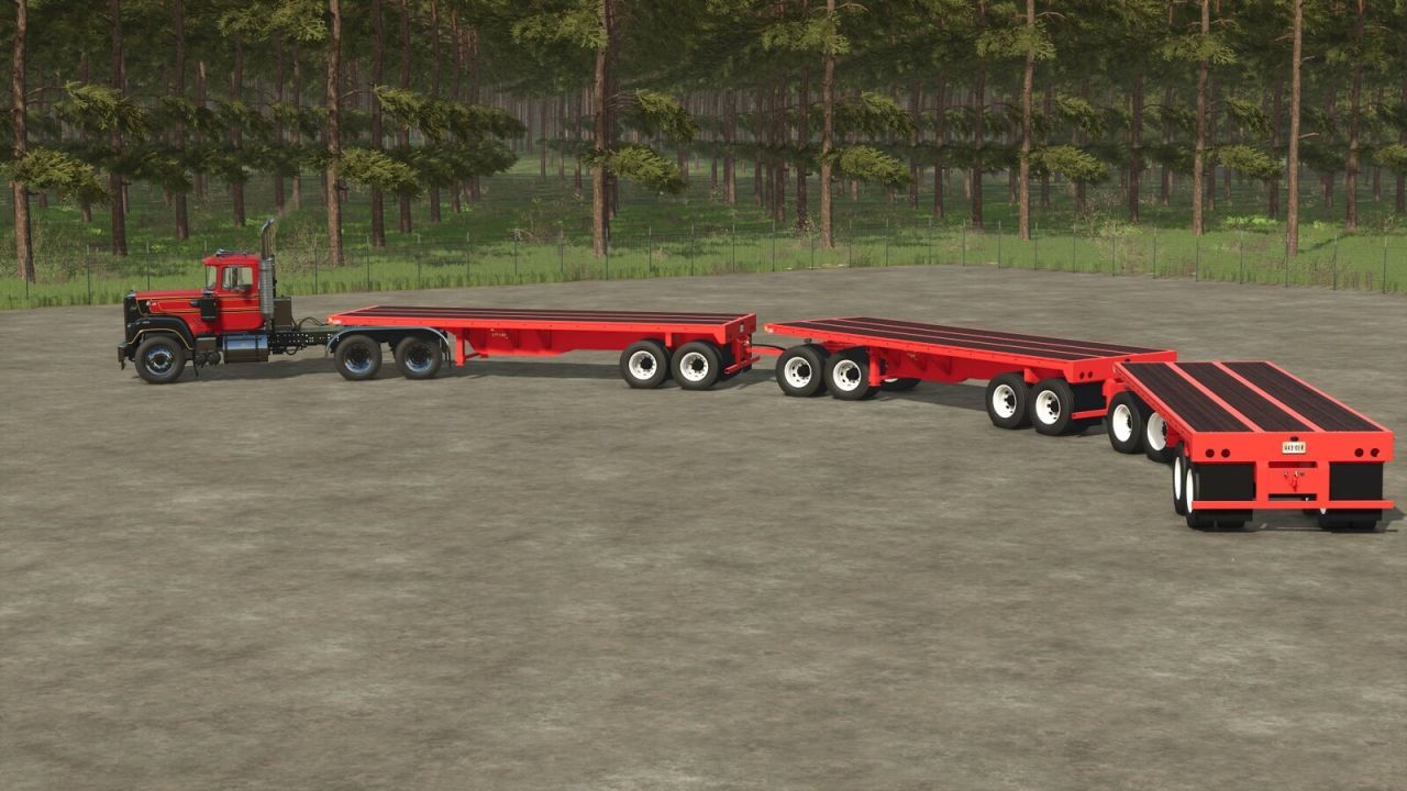 Універсальний American Flatbed Pack — Потужні Платформи для Перевезень у FS25 - Скріншоти