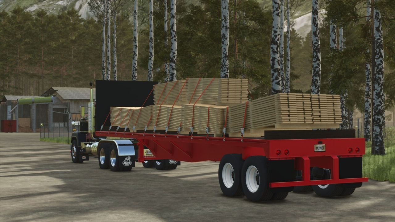 Універсальний American Flatbed Pack — Потужні Платформи для Перевезень у FS25 - Скріншоти