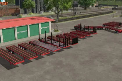 Універсальний American Flatbed Pack — Потужні Платформи для Перевезень у FS25 — 4