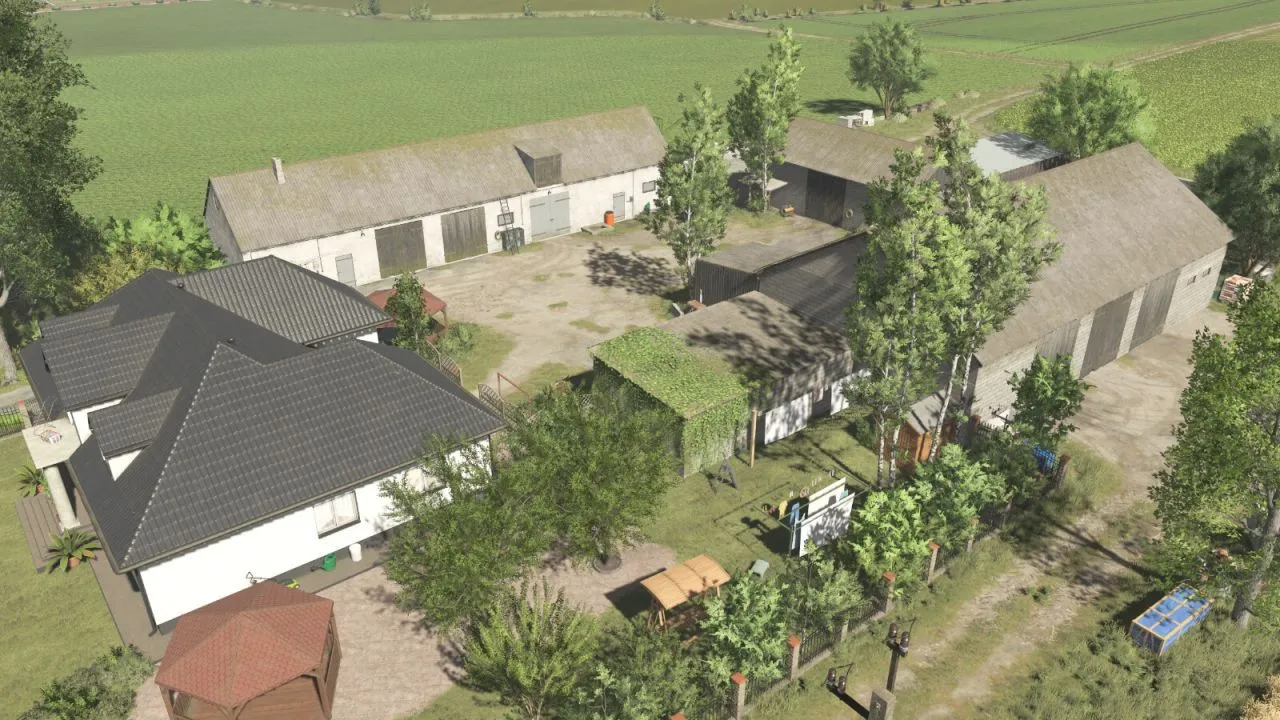 Efektywny Solek Farm Package — Pełny Zestaw Budynków dla Twojej Farmy w FS25