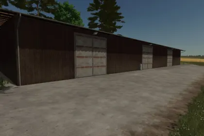 Надійний Ангар Steel Hall 42×16 м з Майстернею та Дешевою Заправкою для FS25 — 1