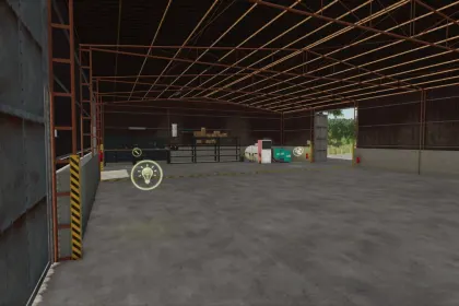 Надійний Ангар Steel Hall 42×16 м з Майстернею та Дешевою Заправкою для FS25 — 2