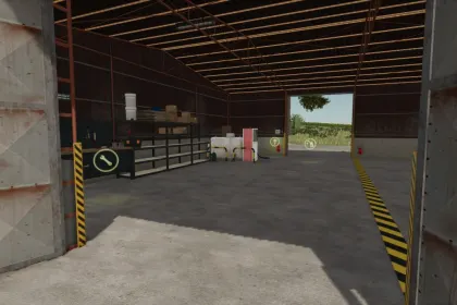 Надійний Ангар Steel Hall 42×16 м з Майстернею та Дешевою Заправкою для FS25 — 3