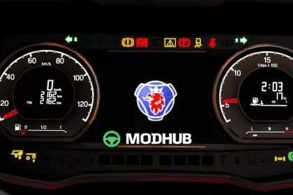 Дашборд Scania NG Improved Dashboard v5.3 для ETS2 — 2