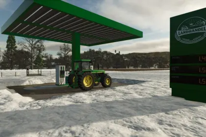 Efektywna Stacja Benzynowa — Płatna Stacja i Dynamiczny Szyld dla FS25 — 5