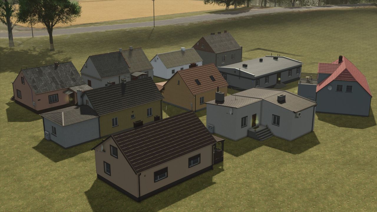 Ефектний Пак Будинків Pack Of Houses From Mlyny — 40 Житлових Об’єктів з Декором для FS25