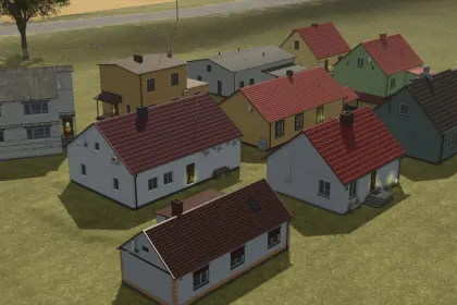 Ефектний Пак Будинків Pack Of Houses From Mlyny — 40 Житлових Об’єктів з Декором для FS25 — 3