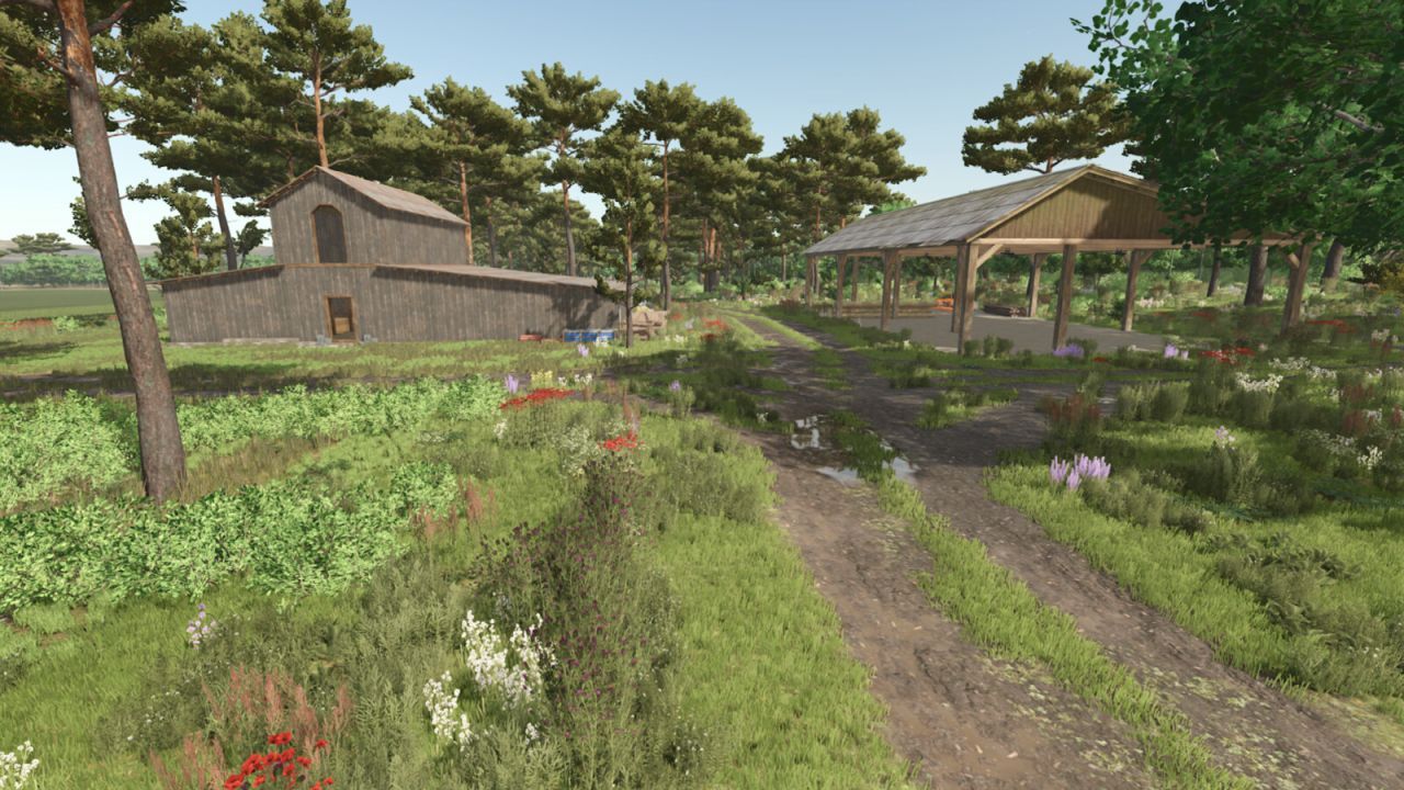 Atmospheric Map RedField (Red Field) — Revive the Village and Develop the Farm in FS25 - Screenshots