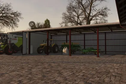 Praktischer Shed mit Garage für Farming Simulator 25 — 2