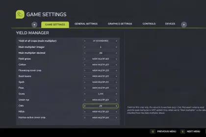 Мод Yield Manager для Farming Simulator 25 — 2