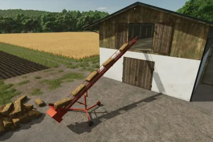 Efficient Hinghaus Ravenna MD11 Conveyor for Quick Bale Transportation in FS25 — 3