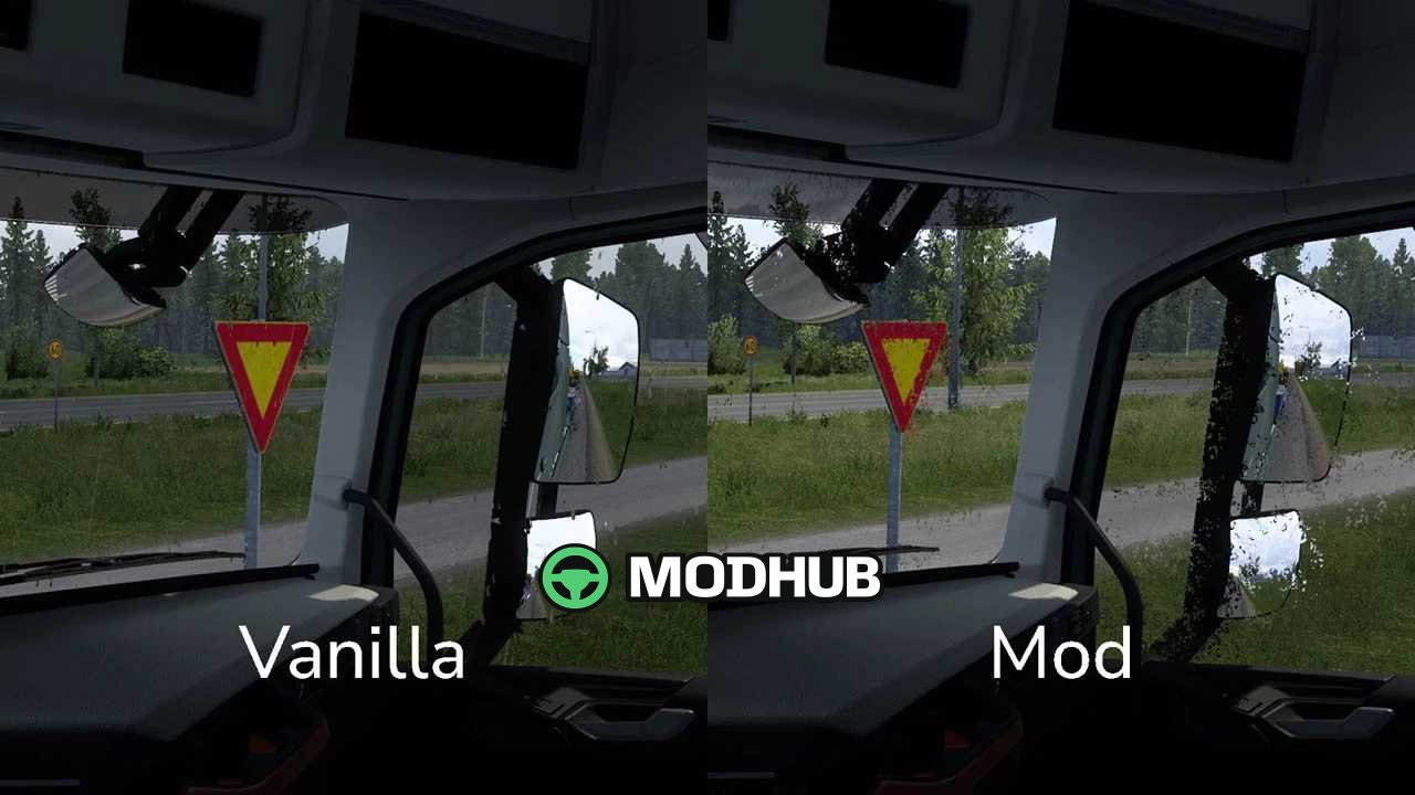 Мод дощу Yet Another Rain Mod + Addons Pack v3.0 для ETS2