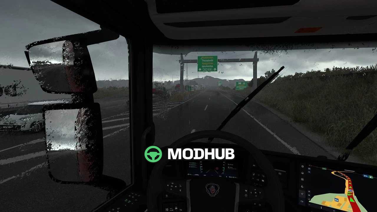 Мод дощу Yet Another Rain Mod + Addons Pack v3.0 для ETS2