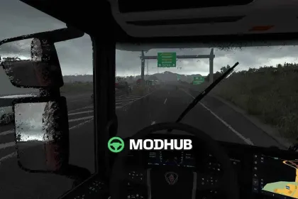 Мод дощу Yet Another Rain Mod + Addons Pack v3.0 для ETS2 — 5