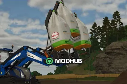 Навантажувач Quicke Big Bag Handler Rust Edition v1.6 для FS25 — 2