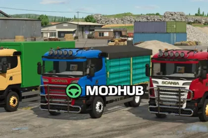 Вантажівка Scania R Box, HKL та Grain для FS25