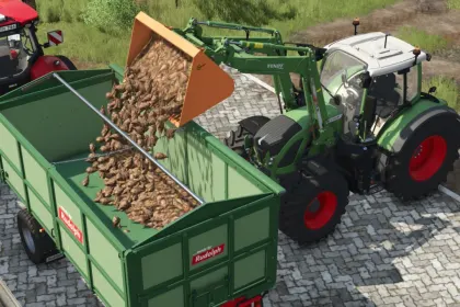 Effektiver Hauer RK Basket und Steinsammler — Schaufel und Steinsammler 2-in-1 für Farming Simulator 25 — 3