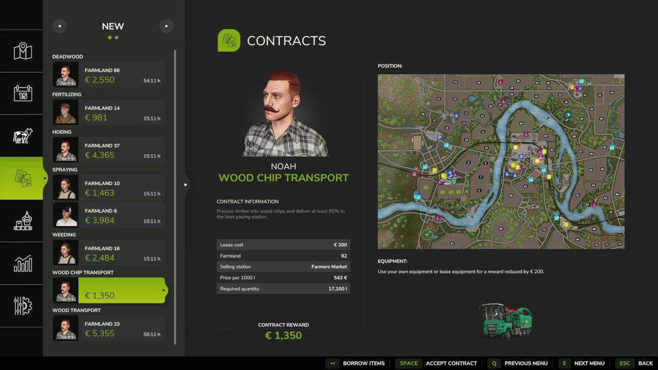 Neue Wood Chips Missions für FS25 – Produziere Hackschnitzel und verdiene mehr