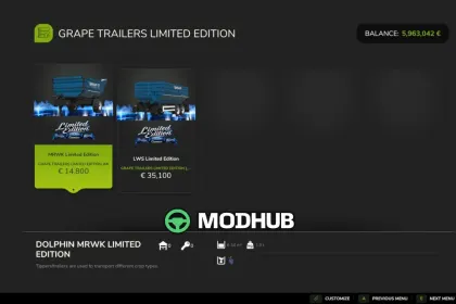 Причіп для винограду Grape Trailer Limited Edition V1.0 для FS25 — 4