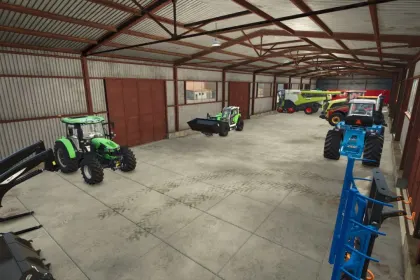 Efficient Lizard Vehicle Shelters — Spacious Drive-Through Sheds for Equipment in FS25 — 2