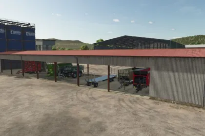 Efficient Lizard Vehicle Shelters — Spacious Drive-Through Sheds for Equipment in FS25 — 3