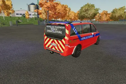 Автомобіль Mercedes-Benz EQV ELW1 Ostbeck Fire Brigade для Farming Simulator 22 — 2