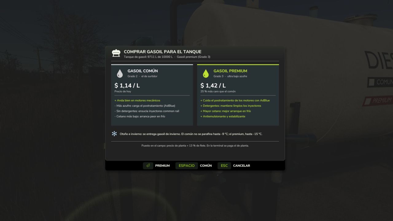 Система дизельного палива для Farming Simulator 25
