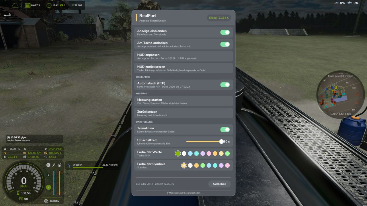 Скрипт Real Fuel Prices для Farming Simulator 25