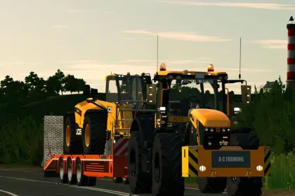 Mocny Traktor JCB Fastrac Edit 220 KM do Szybkiej Pracy w FS25 — 1
